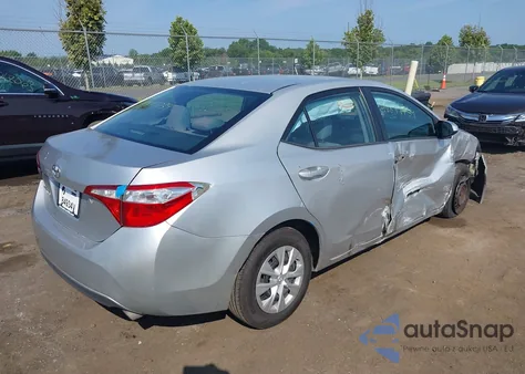 2016 Toyota Corolla L from USA, damaged, VIN 2T1BURHE4GC663556